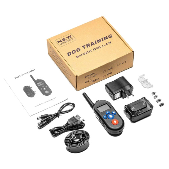 800m Remote Control Electric Shock Bark Stopper Vibration Warning Pet Supplies Electronic Water-resistant Collar Dog Training Device, Style:556-2(AU Plug)