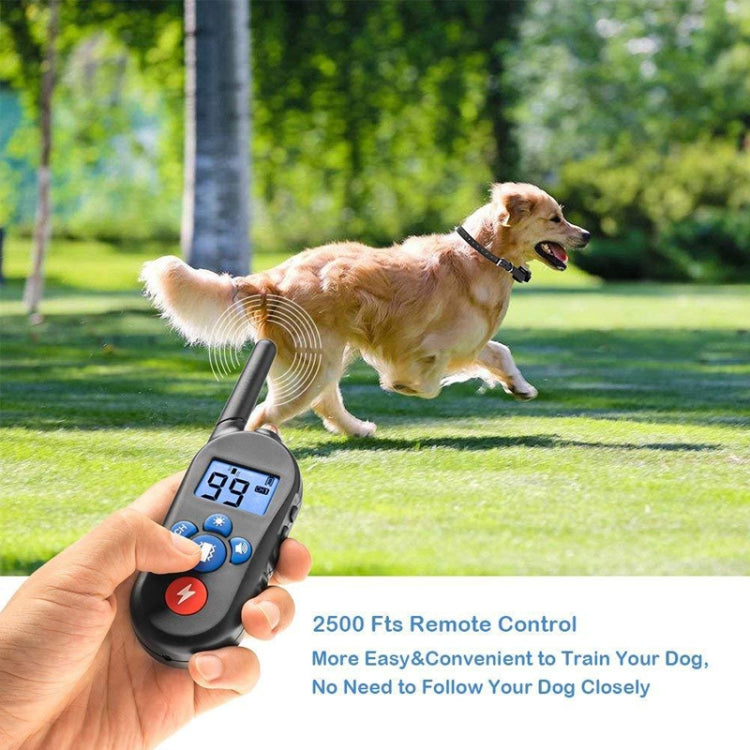 800m Remote Control Electric Shock Bark Stopper Vibration Warning Pet Supplies Electronic Water-resistant Collar Dog Training Device, Style:556-3(US Plug)