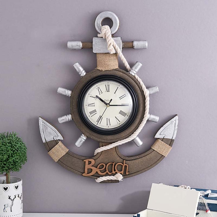 Retro Old Decoration Wall Clock Living Room Wooden Clock Wall Decoration(Silver) - Wall Clock by PMc TechLife | Online Shopping South Africa | PMc TechLife | Buy Now Pay Later Mobicred