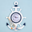 Mediterranean Style Blue And White Rudder Clock Wall Clock Home Living Room Bedroom Decoration Wooden Crafts, Style:Pisces - Wall Clock by PMc TechLife | Online Shopping South Africa | PMc TechLife | Buy Now Pay Later Mobicred