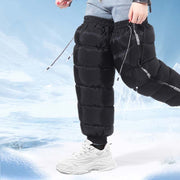 Electric Bicycle Winter Motorcycle Windshield Water-resistant Warm Leg Cover Plus Velvet Padded Knee Pads, Size:60cm Increase(Black)