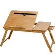 Folding Laptop Desk Bed Card Slot Lifting Type Lazy Computer Desk, Size: Medium (54cm), Style:with Drawer - Laptop Stand by PMC TechLife | Online Shopping South Africa | PMC TechLife | Buy Now Pay Later Mobicred