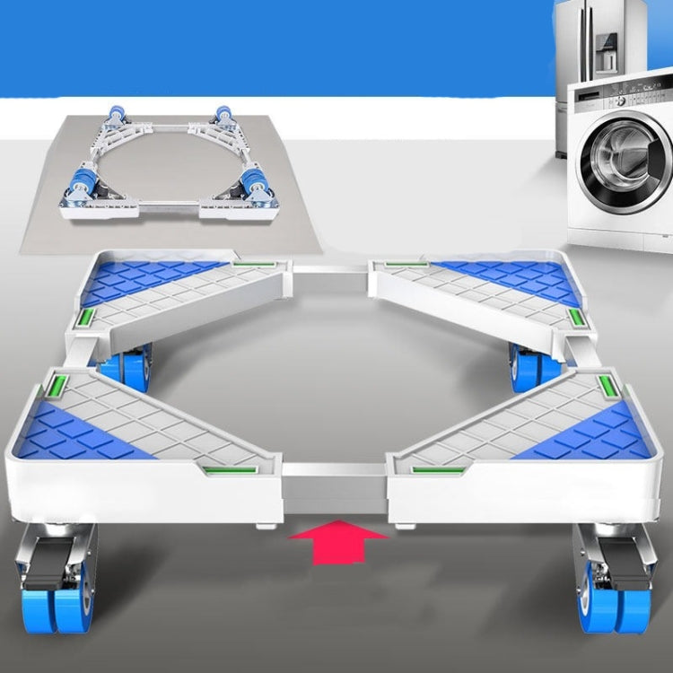 Single Tube 4 Wheels Adjustable Stainless Steel Refrigerator Bracket Washing Machine Base Bracket - free shipping - PMC TechLife - Order now!