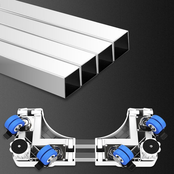 Double Tube 12 Feet Adjustable Stainless Steel Refrigerator Bracket Washing Machine Base Bracket