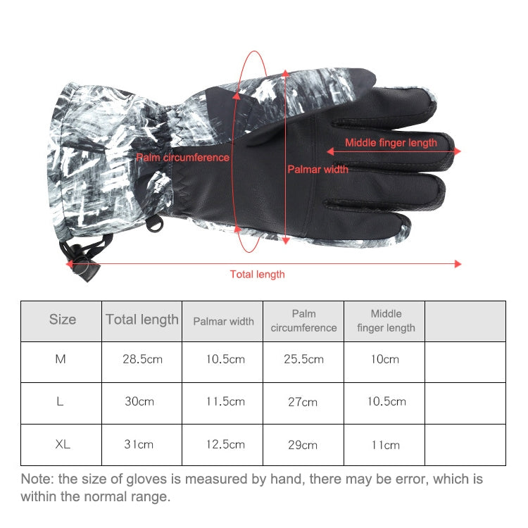 Winter Thermal Ski Gloves Outdoor Waterproof Velvet Gloves Thickening Touch Screen Motorcycle Gloves, Size: M(Red) - Locomotive Gloves by PMc TechLife | Online Shopping South Africa | PMc TechLife | Buy Now Pay Later Mobicred