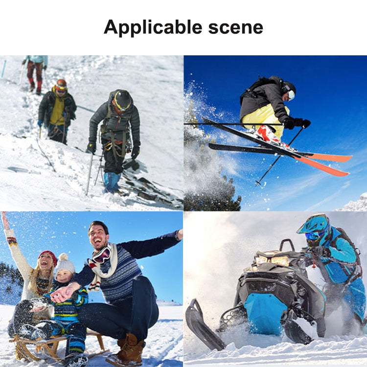 Winter Thermal Ski Gloves Outdoor Water-resistant Velvet Gloves Thickening Touch Screen Motorcycle Gloves, Size: L(Black)
