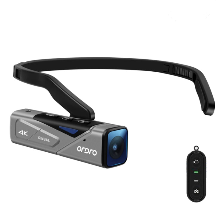 ORDRO EP7 4K Head-Mounted  Auto Focus Live Video Smart Sports Camera, Style:With Remote Control(Silver Black) - Sports Camera by PMC TechLife | Online Shopping South Africa | PMC TechLife | Buy Now Pay Later Mobicred