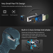 ORDRO EP7 4K Head-Mounted  Auto Focus Live Video Smart Sports Camera, Style:With Remote Control(Silver Black)