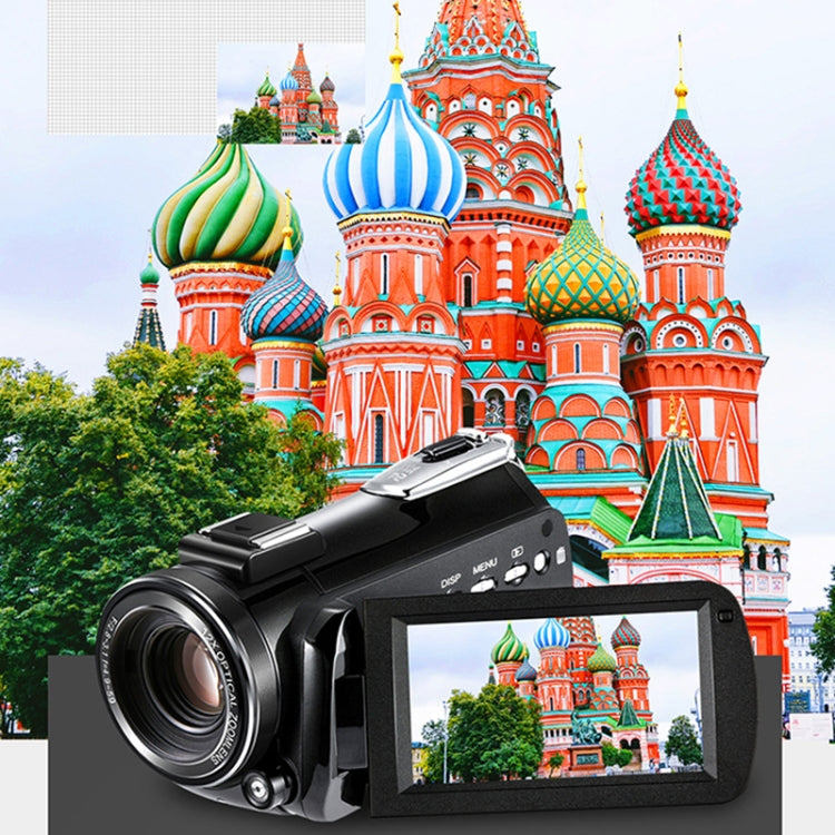 ORDRO AC5 4K HD Night Vision WiFi 12X Optical Zoom Digital Video DV Camera Camcorder, Style:Standard + Microphone(Black) - free shipping - PMC Jewellery - Order now!