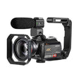 ORDRO AC5 4K HD Night Vision WiFi 12X Optical Zoom Digital Video DV Camera Camcorder, Style:Standard + Microphone + Handheld Stand(Black) - free shipping - PMc TechLife - Order now!