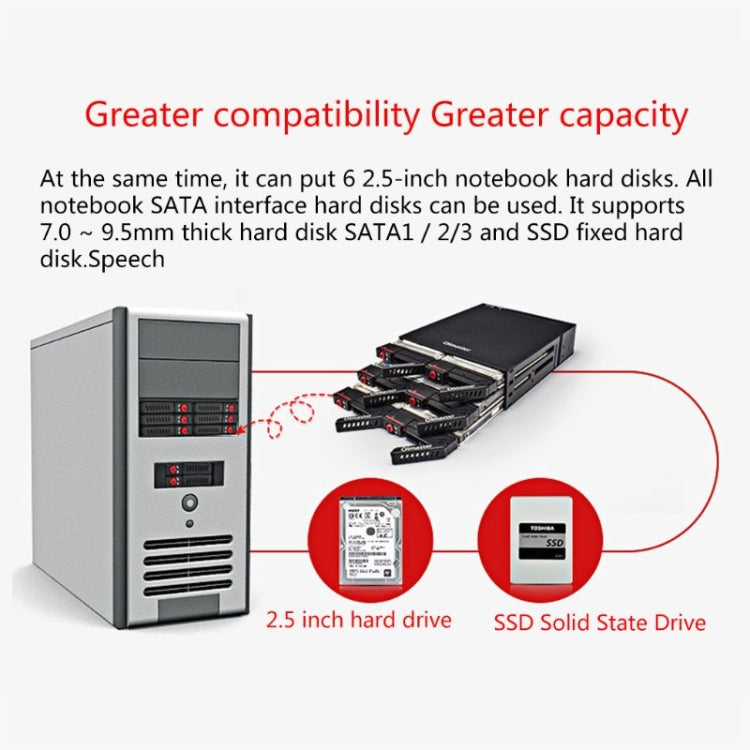 OImaster MR-6601 Six-Bay Optical Drive Hard Disk Box - free shipping - PMC Jewellery - Order now!