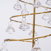 LED Wrought Iron Night Light Crystal Christmas Tree Light Room Decoration Small Table Lamp