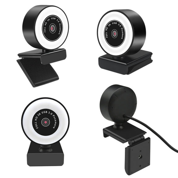 A9mini USB Drive-Free HD Fill Light Camera with Microphone, Pixel: 5.0 Million Pixels 2K Auto Focus