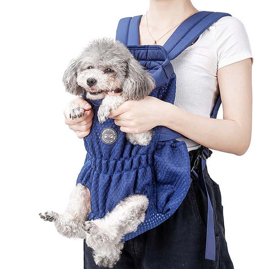 Doglemi Pet Outing Backpack Dog Shoulder Chest Bag Breathable Mesh Dog Cat Bag, Size:L(Blue) - free shipping - PMC Jewellery - Order now!