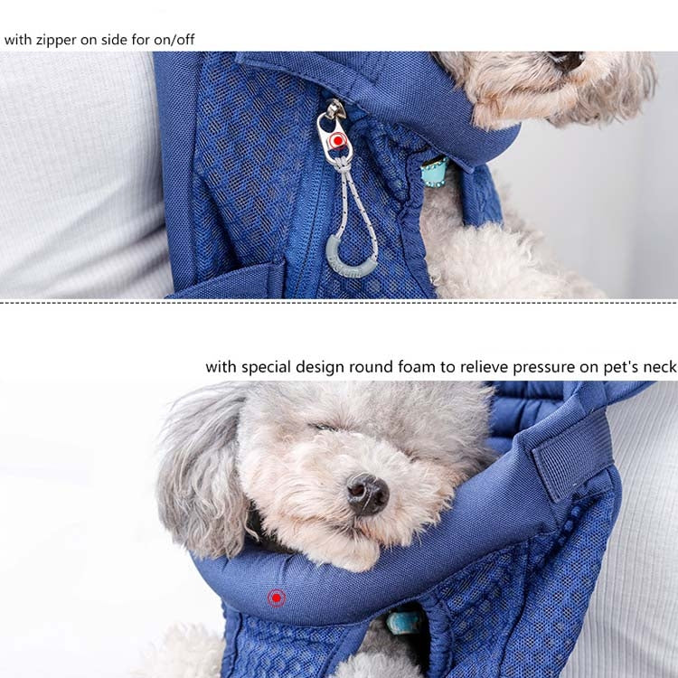 Doglemi Pet Outing Backpack Dog Shoulder Chest Bag Breathable Mesh Dog Cat Bag, Size:L(Blue) - free shipping - PMC Jewellery - Order now!