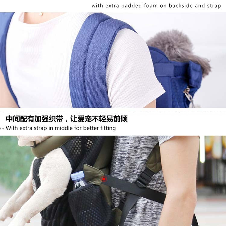 Doglemi Pet Outing Backpack Dog Shoulder Chest Bag Breathable Mesh Dog Cat Bag, Size:L(Blue) - free shipping - PMC Jewellery - Order now!