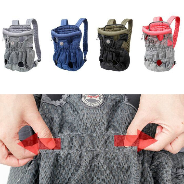 Doglemi Pet Outing Backpack Dog Shoulder Chest Bag Breathable Mesh Dog Cat Bag, Size:L(Blue) - free shipping - PMC Jewellery - Order now!