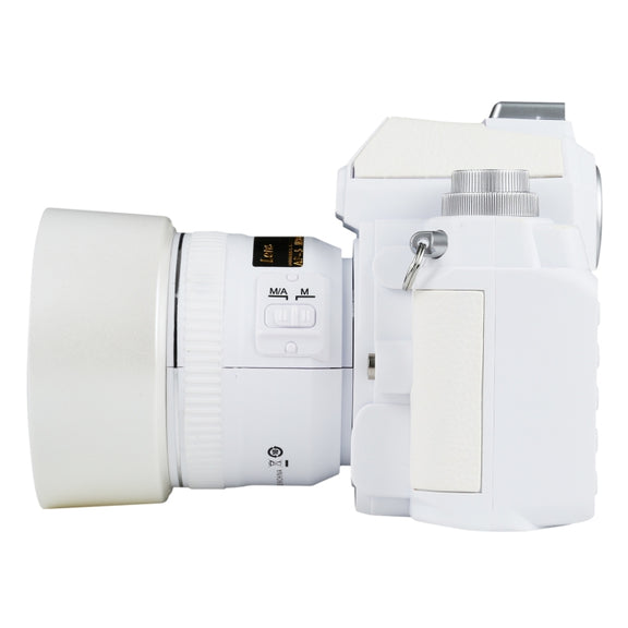 Non-Working Fake Dummy DSLR Camera Model DF Model Room Props Ornaments Display Photo Studio Camera Model Props, Color:White(With Hood)