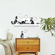 Cat Light Animal Table Lamp Mini Night Light, Power Plug:EU Plug(Holding Baby)