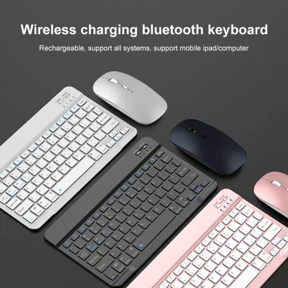 YS-001 7-8 inch Tablet Phones Universal Mini Wireless Bluetooth Keyboard, Style:Only Keyboard(Black)