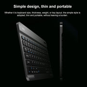 YS-001 7-8 inch Tablet Phones Universal Mini Wireless Bluetooth Keyboard, Style:Only Keyboard(White)