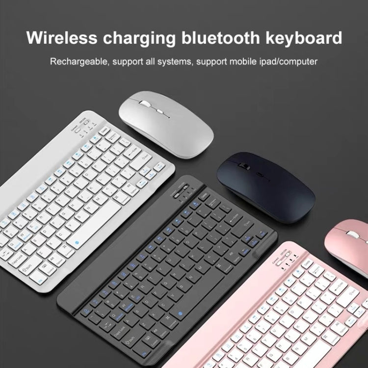 YS-001 7-8 inch Tablet Phones Universal Mini Wireless Bluetooth Keyboard, Style:Only Keyboard(White)