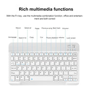 YS-001 7-8 inch Tablet Phones Universal Mini Wireless Bluetooth Keyboard, Style:Only Keyboard(White)