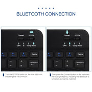 YS-001 7-8 inch Tablet Phones Universal Mini Wireless Bluetooth Keyboard, Style:Only Keyboard(White)