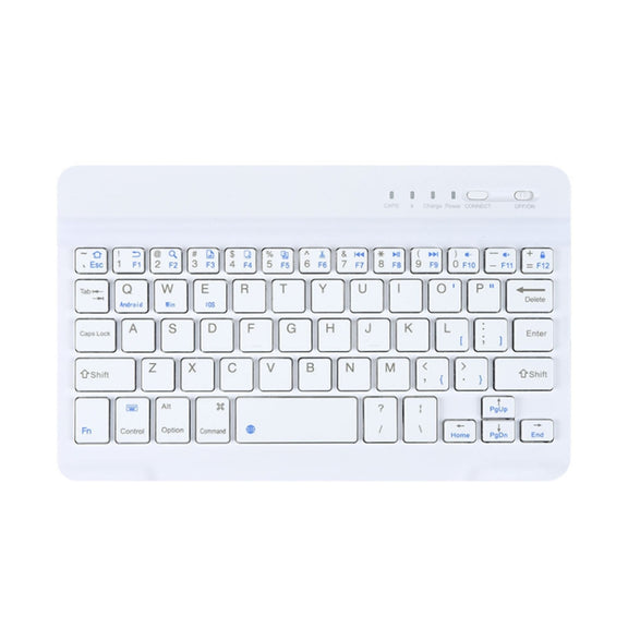 YS-001 7-8 inch Tablet Phones Universal Mini Wireless Bluetooth Keyboard, Style:Only Keyboard(White)