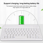 YS-001 7-8 inch Tablet Phones Universal Mini Wireless Bluetooth Keyboard, Style:Only Keyboard(White)