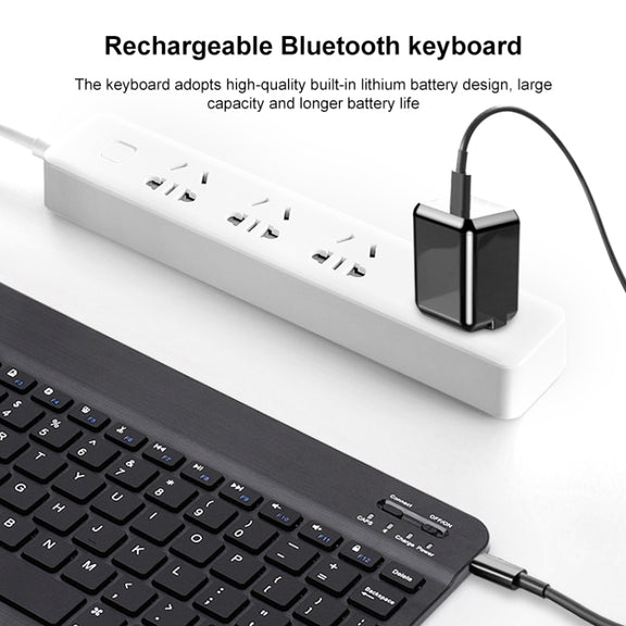 YS-001 7-8 inch Tablet Phones Universal Mini Wireless Bluetooth Keyboard, Style:Only Keyboard(White)