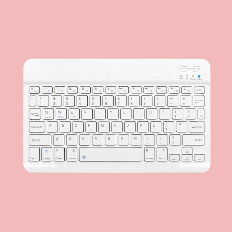 Universal Ultra-Thin Portable Bluetooth Keyboard For Tablet Phones, Size:7 inch(White Keyboard) - Universal Keyboard by PMC TechLife | Online Shopping South Africa | PMC TechLife