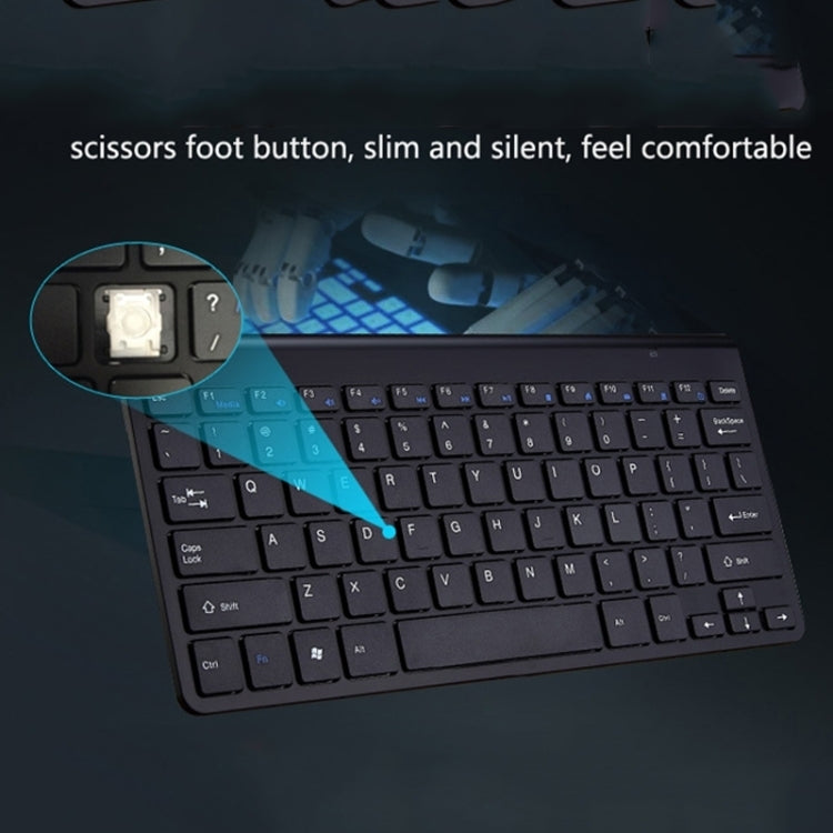 USB External Notebook Desktop Computer Universal Mini Wireless Keyboard Mouse, Style:Keyboard(Rose Gold)