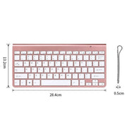 USB External Notebook Desktop Computer Universal Mini Wireless Keyboard Mouse, Style:Keyboard(Rose Gold)