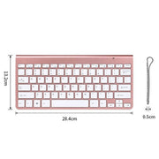 USB External Notebook Desktop Computer Universal Mini Wireless Keyboard Mouse, Style:Keyboard and Mouse Set(Rose Gold)