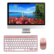 USB External Notebook Desktop Computer Universal Mini Wireless Keyboard Mouse, Style:Keyboard and Mouse Set(Rose Gold)