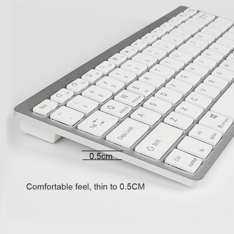 X5 Ultra-thin Mini Wireless Bluetooth Keyboard, Support Win / Android / IOS System(Silver)