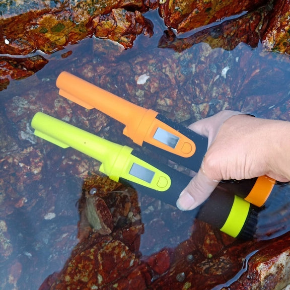 HS-10 Handheld Water-resistant Metal Detector LCD Display Metal Positioning Rod(Fluorescent Green)