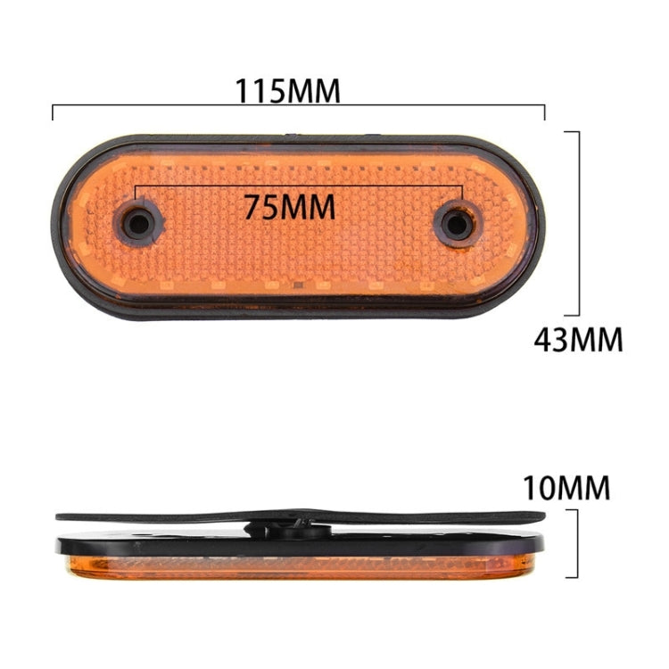 5 PCS MK-095 24V 20 LEDs Universal Truck Side Lights Truck Trailer Tail Lights(Red) - Warning Lights by PMC TechLife | Online Shopping South Africa | PMC TechLife | Buy Now Pay Later Mobicred