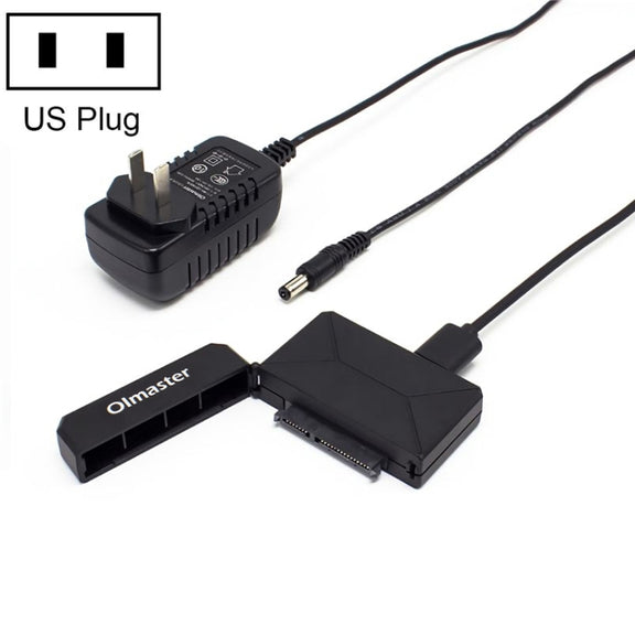 Olmaster External Notebook Hard Drive Adapter Cable Easy Drive Cable USB3.0 to SATA Converter, Style:Hard Disk Dedicated, Size:3.5 Inch (US Plug)