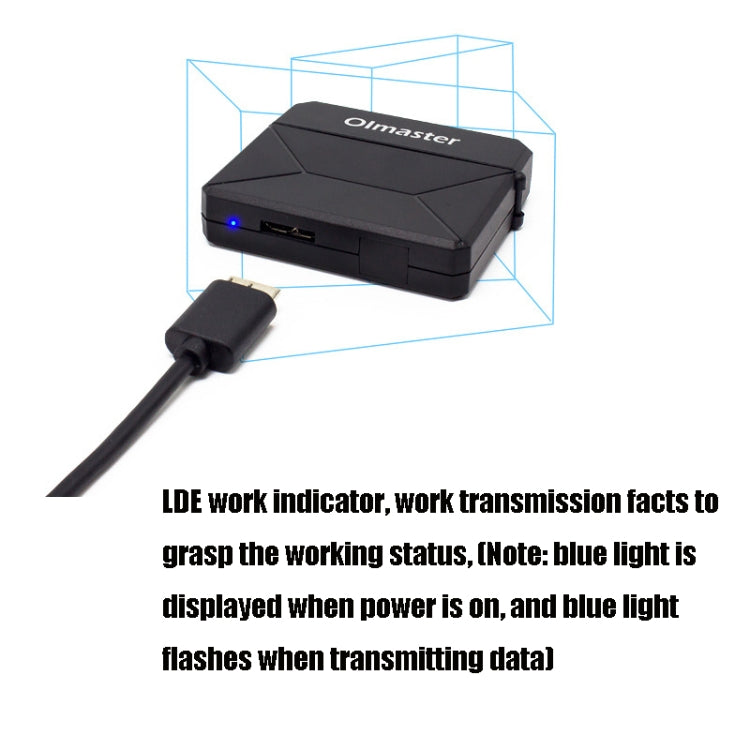 Olmaster External Notebook Hard Drive Adapter Cable Easy Drive Cable USB3.0 to SATA Converter, Style:Hard Disk Dedicated, Size:3.5 Inch (US Plug)