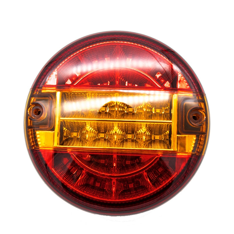 4 Inch 20 LEDs10-30V Wide Pressure Truck Tail Light 20LED Round Truck Tail Light Bread Light(Yellow) - Brake Lights by PMC TechLife | Online Shopping South Africa | PMC TechLife | Buy Now Pay Later Mobicred