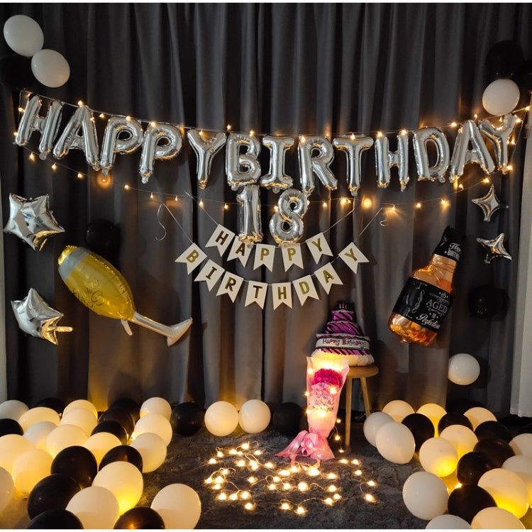 Birthday Party Layout Letter Aluminum Film Balloon Decoration Set(Style Two) - Balloons by PMc TechLife | Online Shopping South Africa | PMc TechLife | Buy Now Pay Later Mobicred