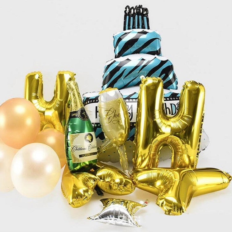Birthday Party Layout Letter Aluminum Film Balloon Decoration Set(Style Two)