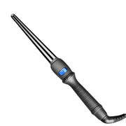 LCD Conical Curling Iron Single Tube Ceramic Glaze Pear Flower Cone, Size:25mm EU