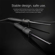 LCD Conical Curling Iron Single Tube Ceramic Glaze Pear Flower Cone, Size:25mm EU
