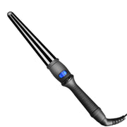 LCD Conical Curling Iron Single Tube Ceramic Glaze Pear Flower Cone, Size:32mm EU