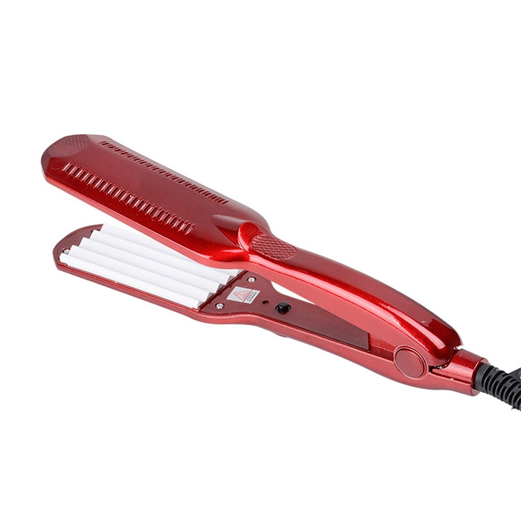 220V Professional Ceramic Corrugated Curling Iron(Red)