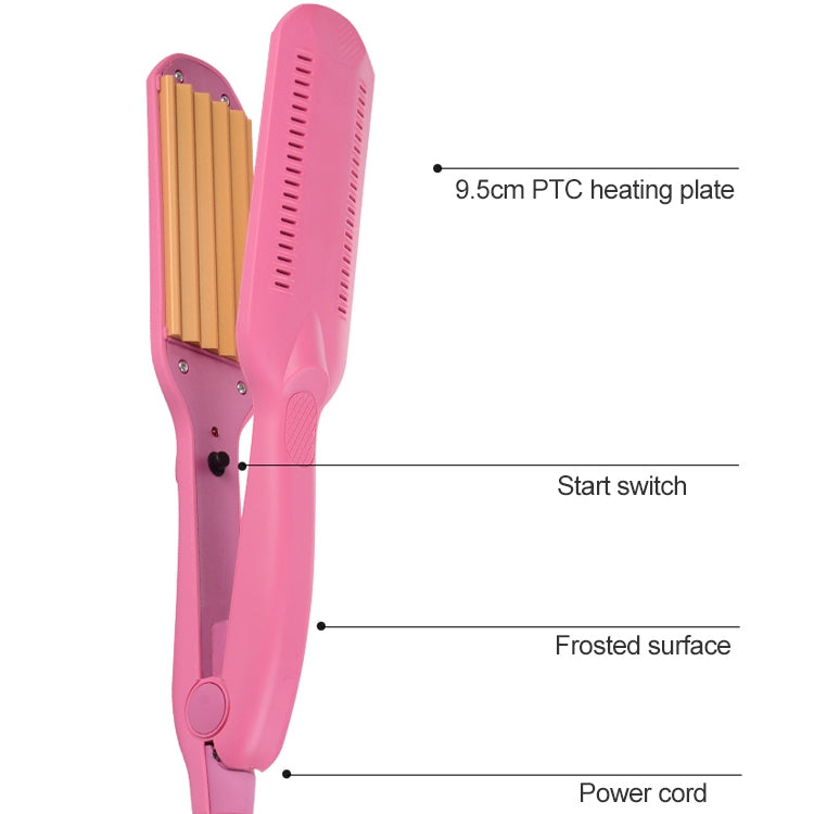 220V Professional Ceramic Corrugated Curling Iron(Rose red) - free shipping - PMC TechLife - Order now!