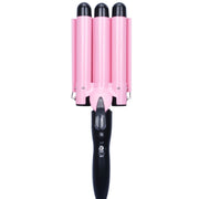 20-32m Automatic Ceramic Perm Splint Hair Curler 3 Barrels Big Wave Hair Curling Iron Tools, Size:32mm(Pink)